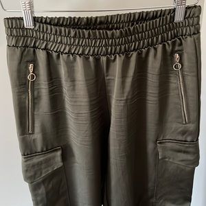 Satin Cargo Pants